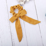 Chouchou foulard uni jaune
